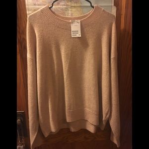 NWT champagne colored/shimmer H&M sweater